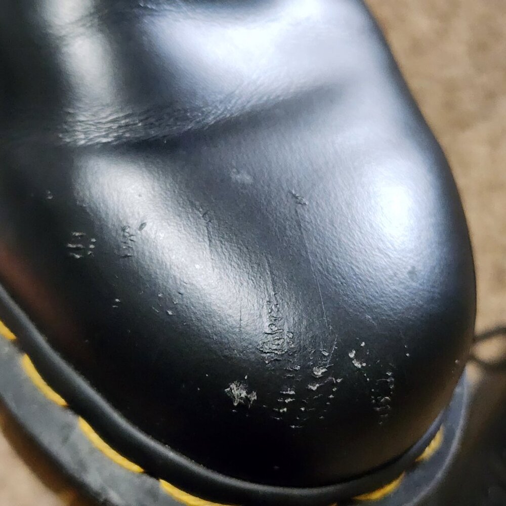 Dr Marten 1460 Black Smooth Leather Lace Up Boots Women's Size 9 - Picture 11 of 14
